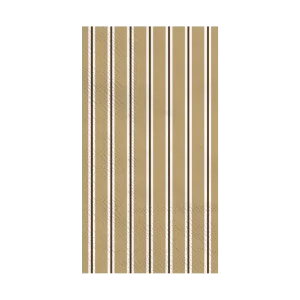 Beige striped rectangular paper napkins