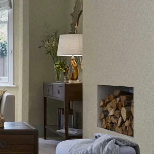 Annecy, klassisk damaskmønstret tapet i beige/linen