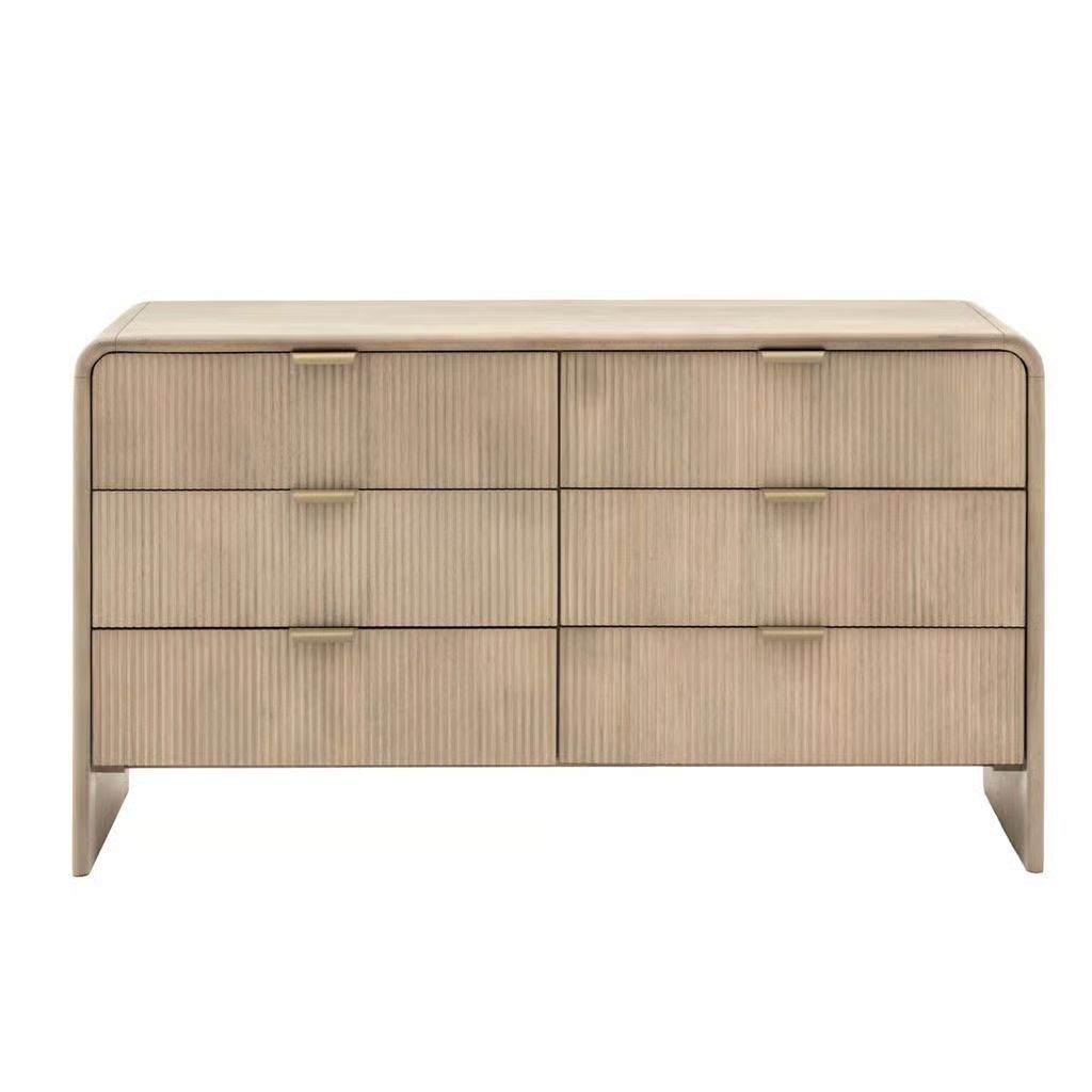 Colonna, stor moderne kommode med 6 skuffer i mangotre - Image 6