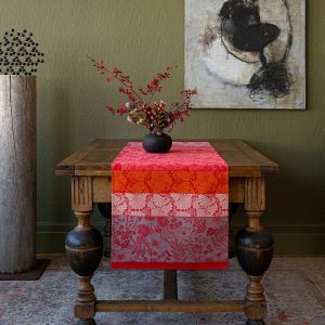 LJF, «Cottage» Landlig bordløper i rødt, 50*150cm