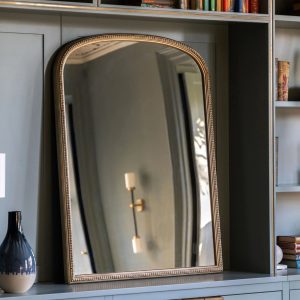 Florentine overmantle, klassisk champagnefarget veggspeil «peisspeil»