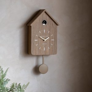 Cuckoo, veggklokke, moderne gjøkur i lakkert trefinish