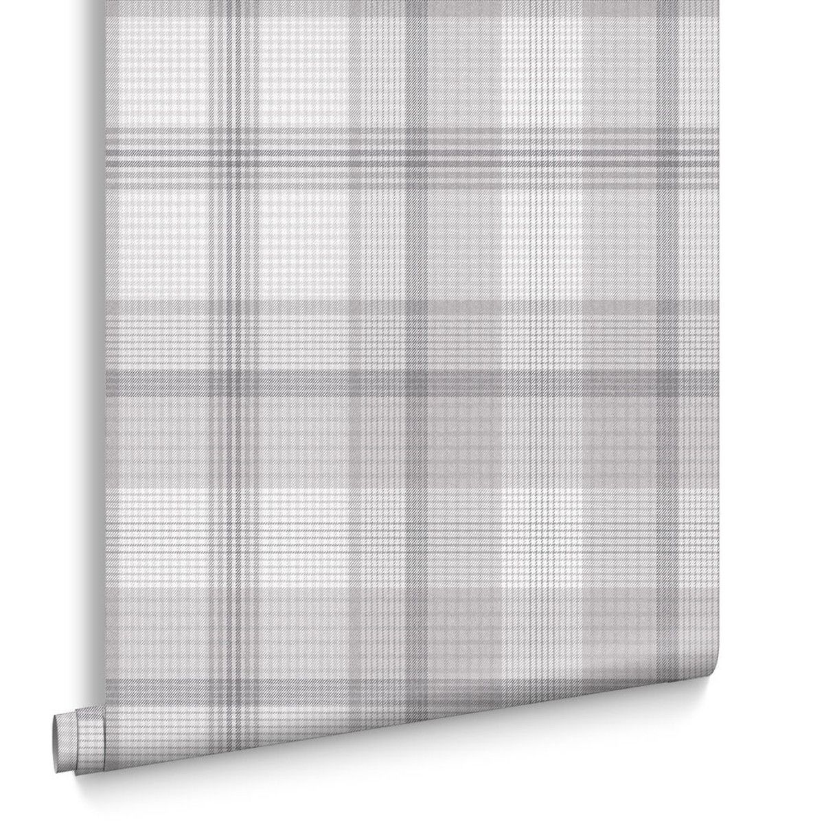 Heritage Plaid, tapet med tartanruter i lyse grånyanser - Image 4