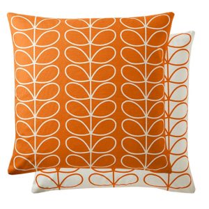 Linear Stem, retro putetrekk stilkmotiv i orange fra Orla Kiely