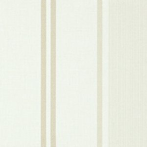 Madison, stripete gardin/møbelstoff i beige i bomull/lin