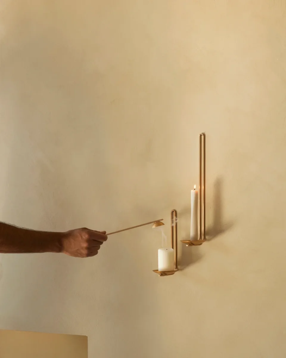 Clip Vegglysestake H32 - Messing - Image 3