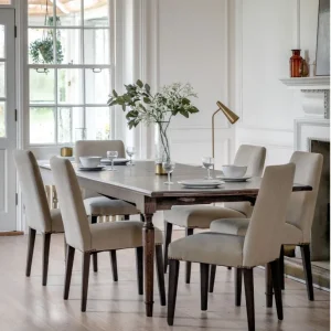 Madison, spisebord med ileggsplate  i mørkt tre (215-260cm)