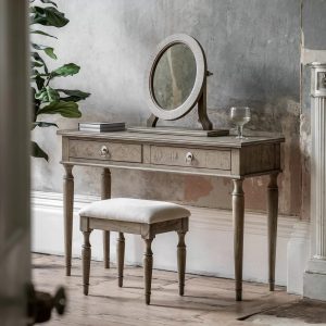 Mustique, konsoll/sminkebord m/2 skuffer i et naturlig slitt uttrykk