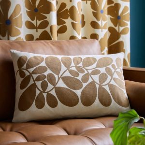 Sycamore Stripe, retro pute i brunt og krem fra Orla Kiely