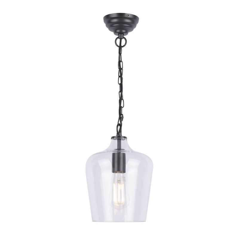 Ockley, Pendellampe i glass og sort metall - Image 3