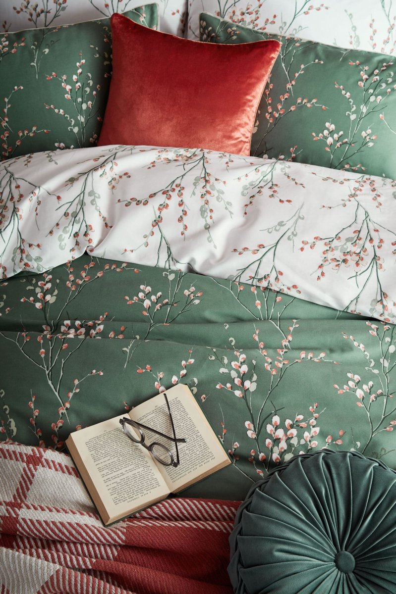 Pussy Willow, sengesett med gåsunger i grønt fra Laura Ashley - Image 3