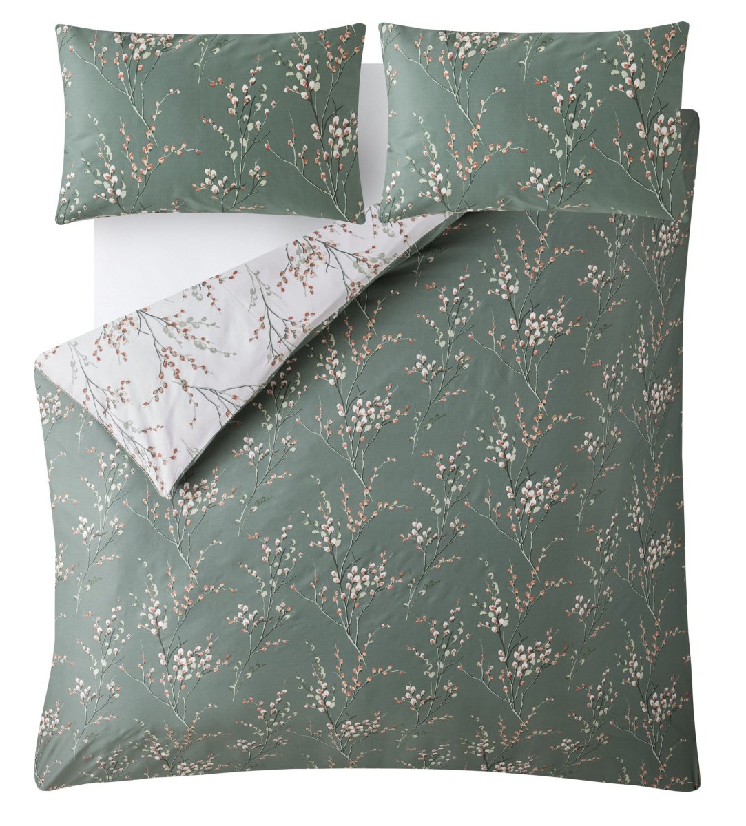 Pussy Willow, sengesett med gåsunger i grønt fra Laura Ashley - Image 4