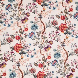 Rochecotte, fargerikt blomstrete stoff av Cordelia De Castellane – Off white