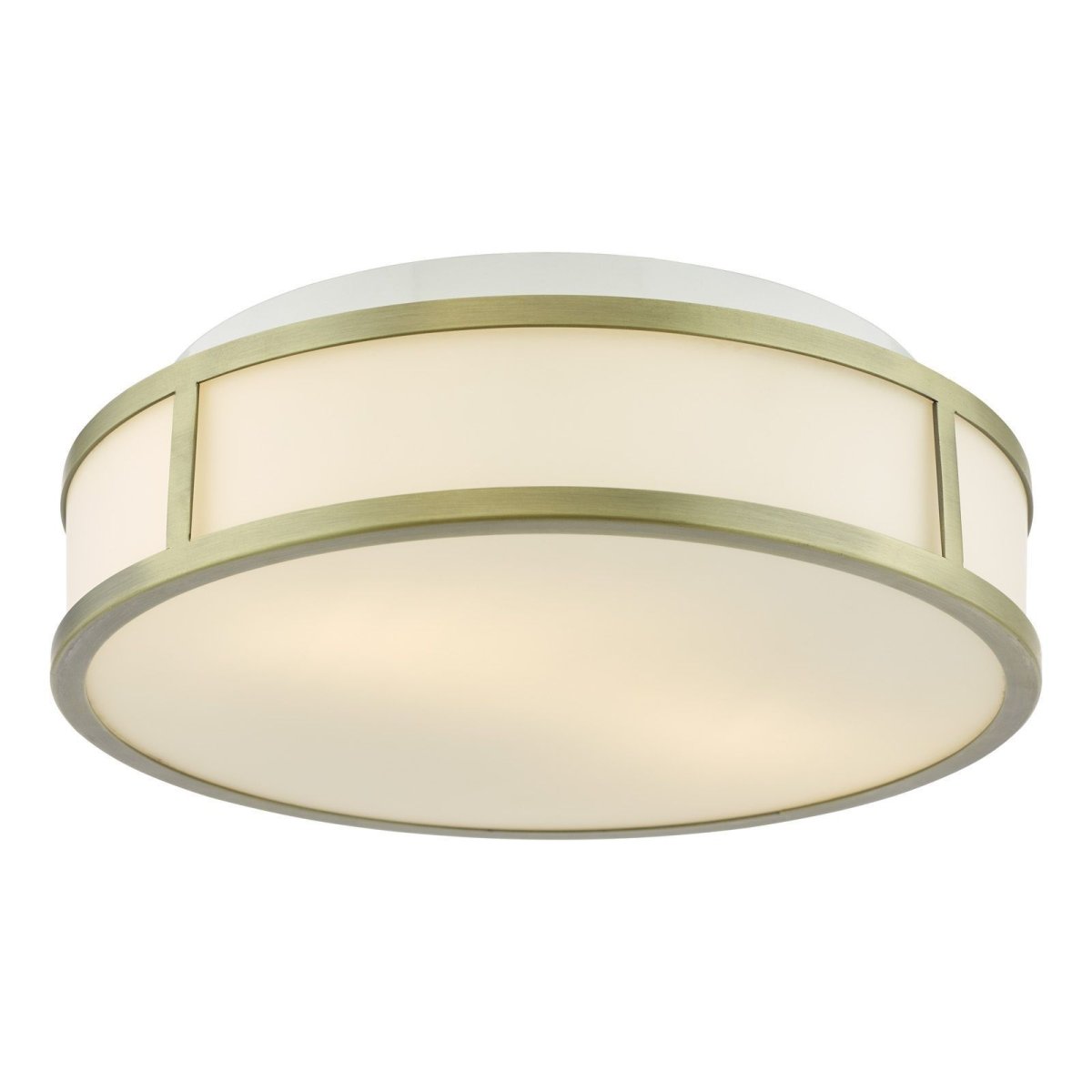 Royce, Art Deco insporert takplafond i antikk messing og opalglass (ip44) - Image 3