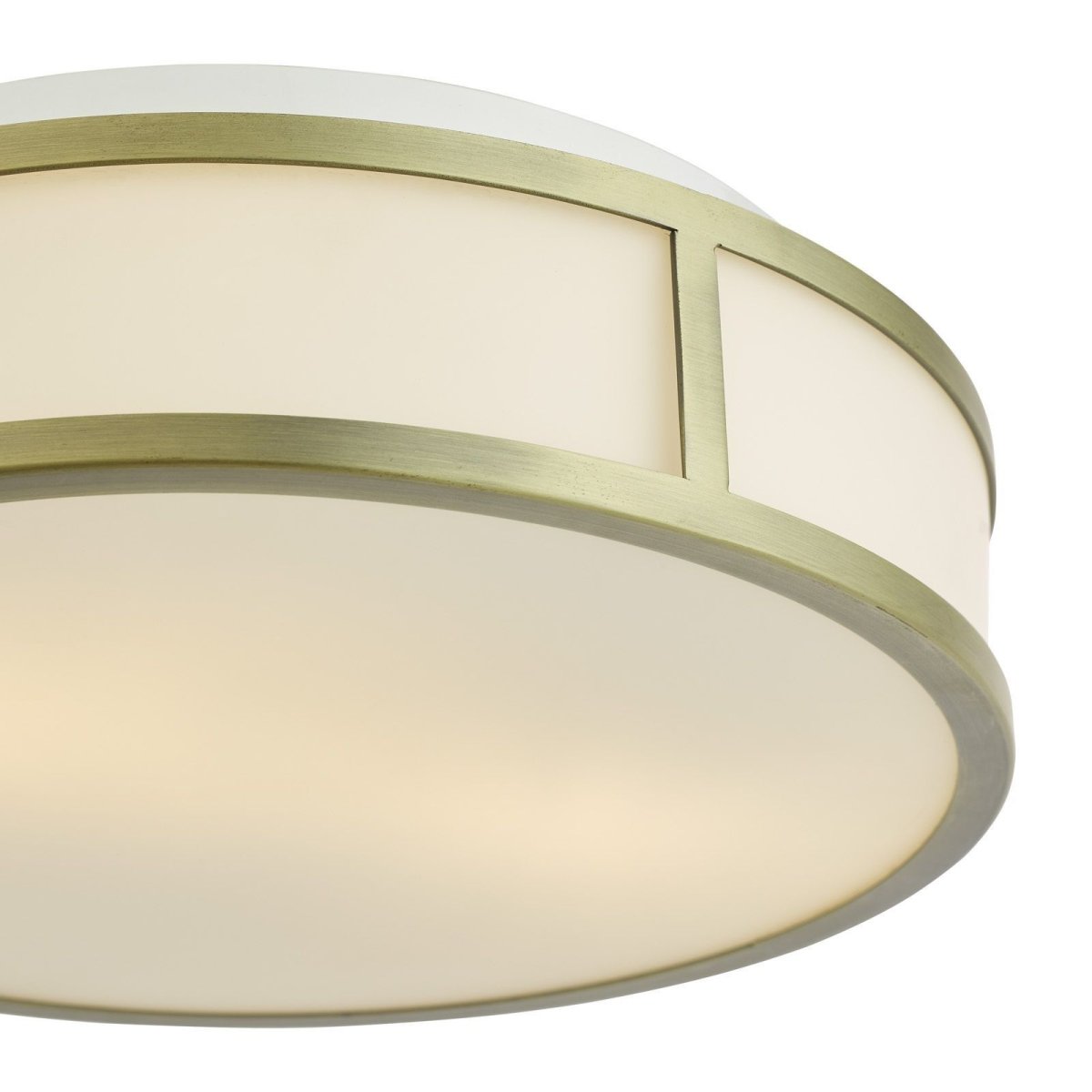 Royce, Art Deco insporert takplafond i antikk messing og opalglass (ip44) - Image 4