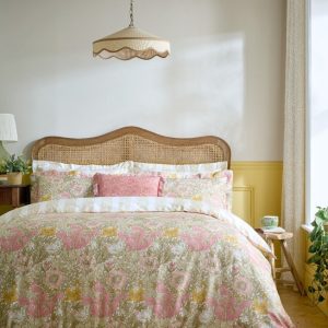 Compton Summer, Sengesett  i bomullssateng i oker og rosa (250TC)