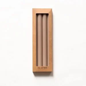Stearinlys Dinner Beige - 4 pakk