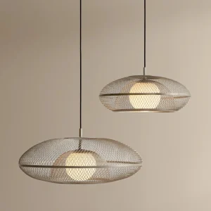 Faraday taklampe large Ø60 - Børstet stål. NYHET